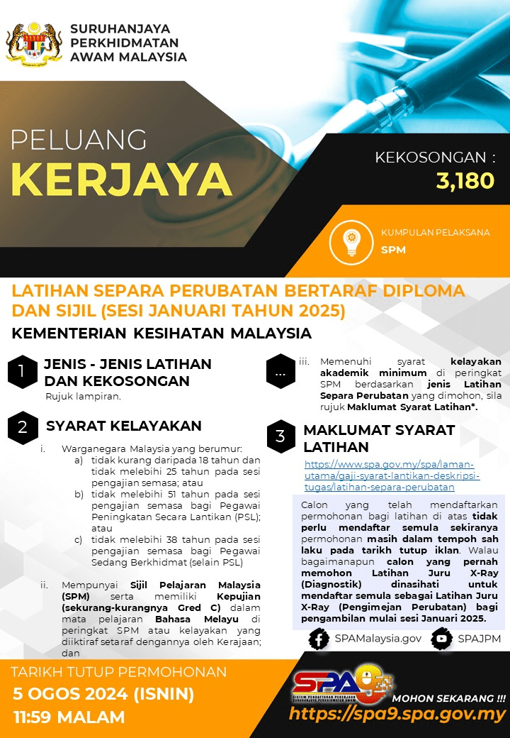 Latihan Separa Perubatan SPA Januari 2025 SPA