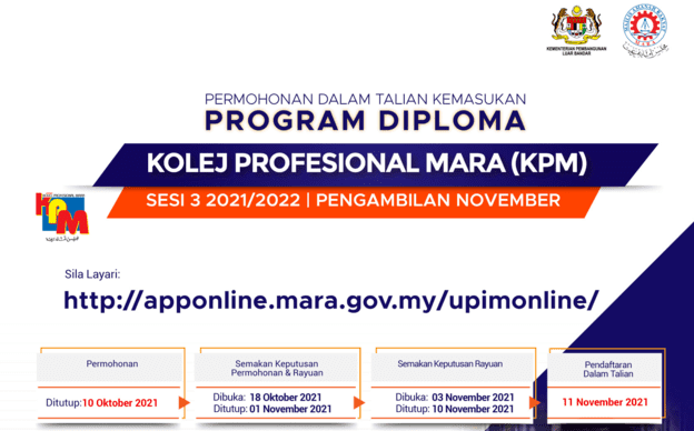 Permohonan Kolej Profesional MARA 2022 Online (KPM)